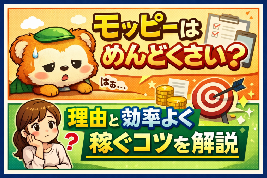モッピーはめんどくさい？理由と効率よく稼ぐコツを解説
