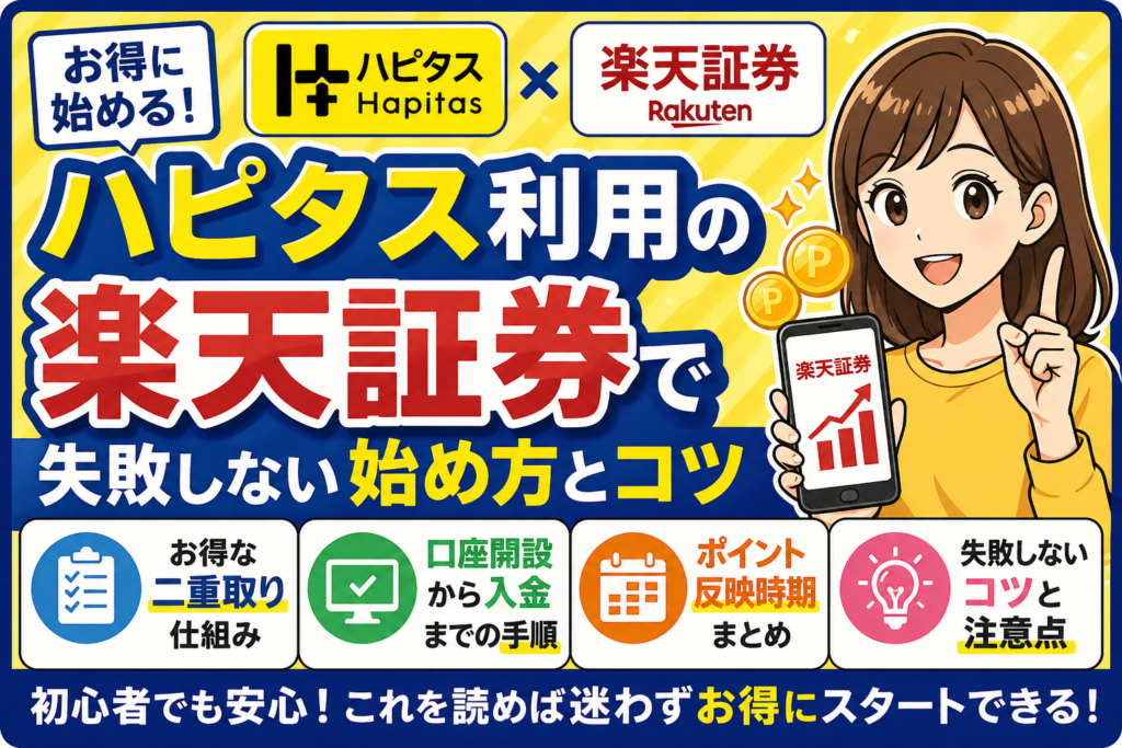 ハピタス利用の楽天証券で失敗しない始め方とコツ