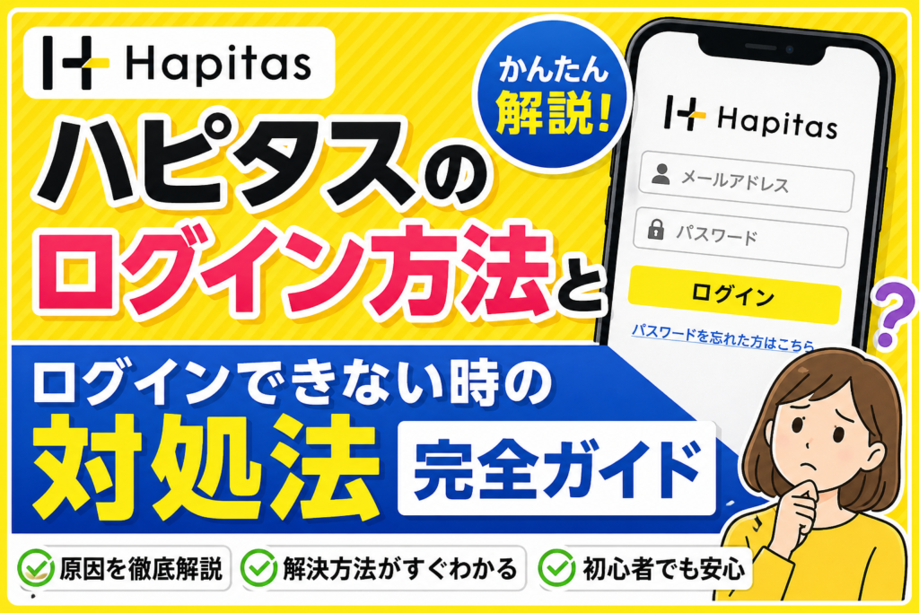 ハピタスのログイン方法とログインできない時の対処法★