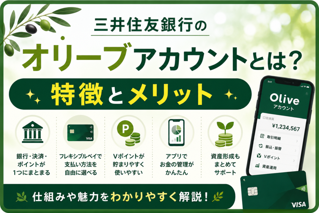 三井住友銀行のオリーブアカウントとは？特徴とメリット