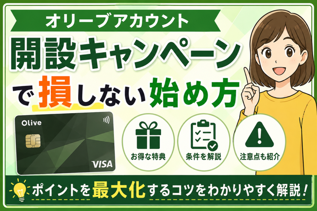 オリーブアカウント開設キャンペーンで損しない始め方