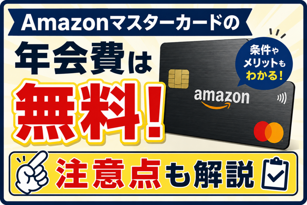 Amazonマスターカードの年会費は無料！注意点も解説