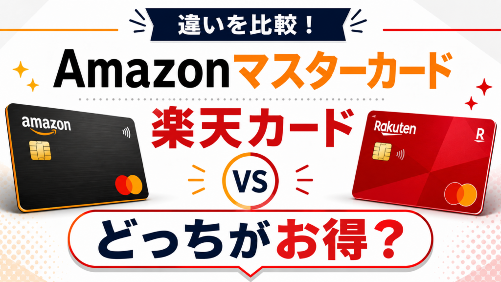 Amazonマスターカードと楽天カードの違いを比較！どっちがお得？