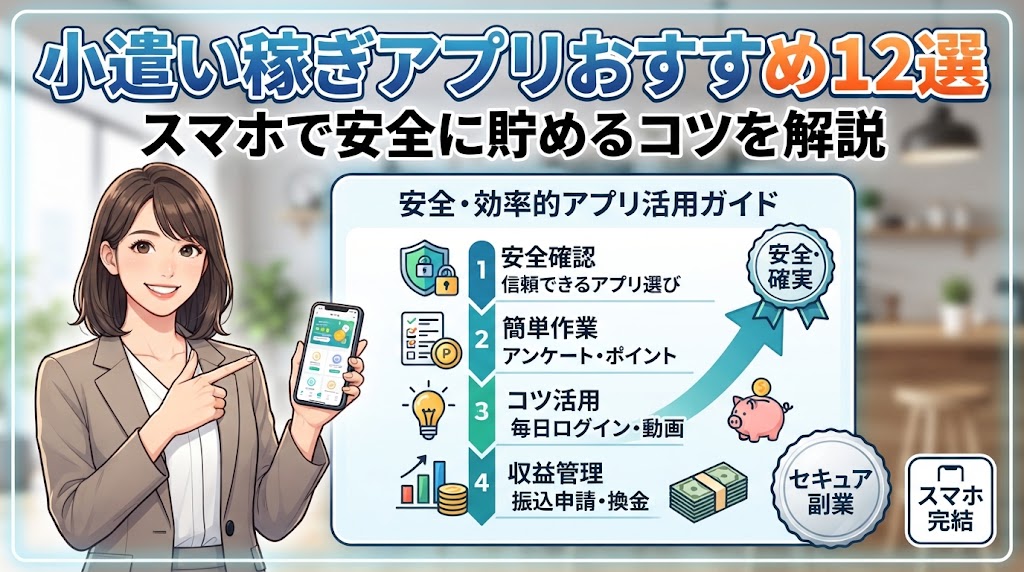 小遣い稼ぎアプリおすすめ12選｜スマホで安全に貯めるコツ