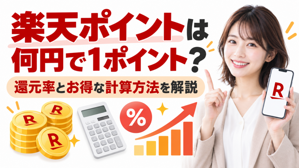 楽天ポイントは何円で1ポイント？還元率とお得な計算方法を解説