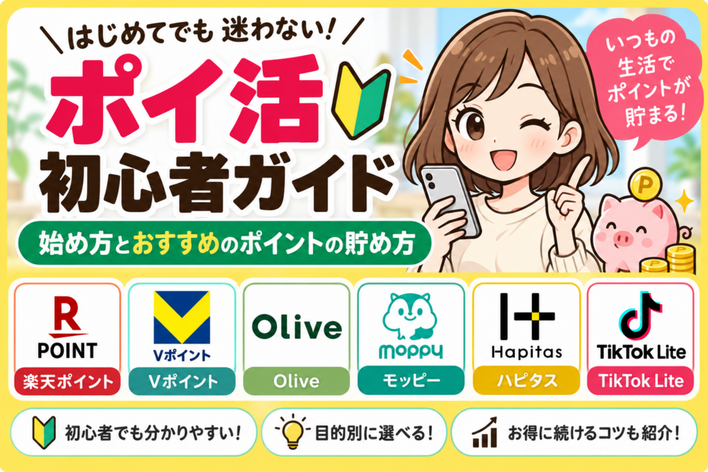 ポイ活初心者ガイド｜始め方とおすすめのポイントの貯め方