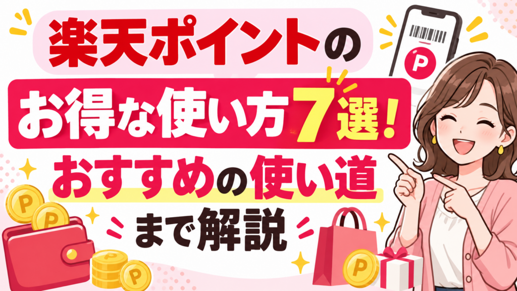 楽天ポイントのお得な使い方7選！おすすめの使い道まで解説