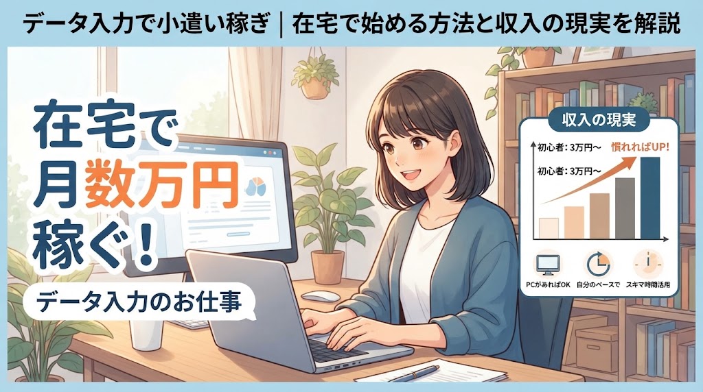 データ入力で小遣い稼ぎ｜在宅で始める方法と収入の現実を解説