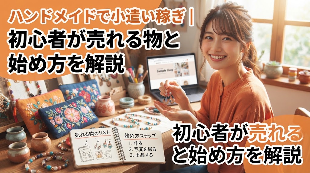 ハンドメイドで小遣い稼ぎ｜初心者が売れる物と始め方を解説