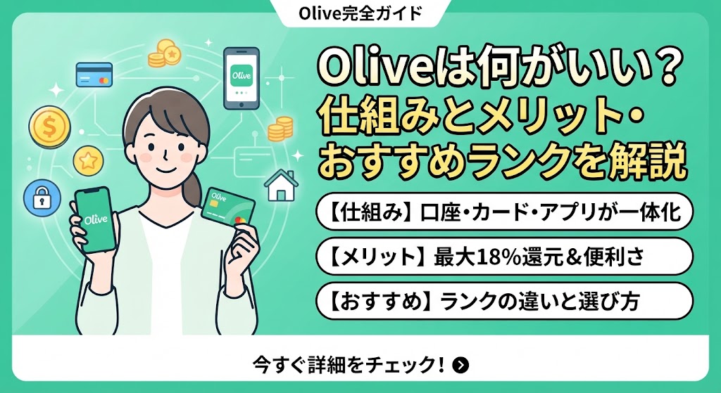 Oliveは何がいい？仕組みとメリット・おすすめランクを解説